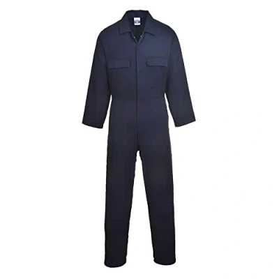 Image of Portwest Euro Work Cotton Coverall, Size: M, Colour: Navy, S998NARM