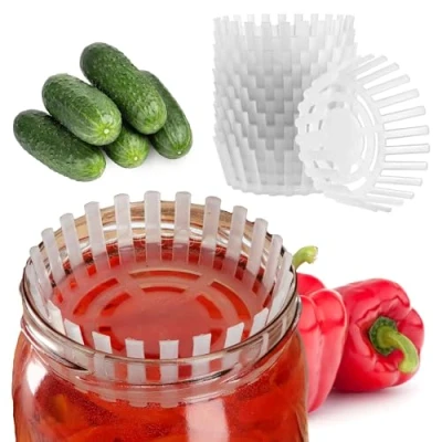 Image of KADAX Fermentation Weights for Jars, Polypropylene Accessories Fermenting Sauerkraut, Kimchi and Pickles in Wide Mouth Vessels (82 mm, 12 Pieces)
