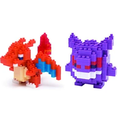 Image of Nanoblocks 2 Sets Charizard (Lizardon in Japan) and Gengar Adjustable Pokemon Characters (Japan Import)
