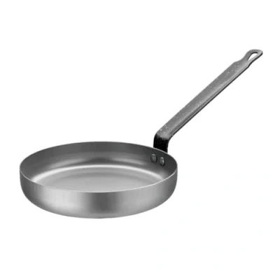 Image of Vogue K378 Omelette Pan 8In 20cm Steel Frying Kitchen Cookware Heavy Duty Non Stick , Silver