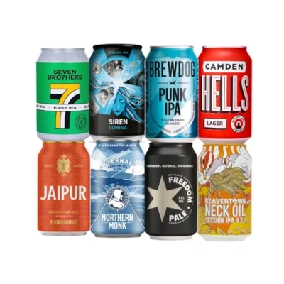 Image of British Craft Mixed Beer Case with Branded Glass (8 Pack) Premium Selection, Gifts For Him, Her, Christmas, Birthday&#039;s, Father&#039;s Day