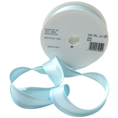 Image of Inastri Acetate Satin Bias Binding 25/5/5mm Colour Aqua 2084