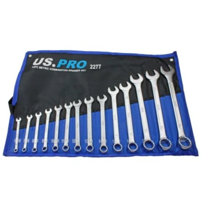 Image of us pro 14PC Metric Combination Spanner Set 6 26MM 1985