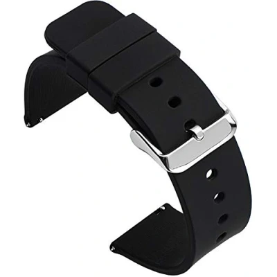 Image of Shieranlee Silicone Quick Release Replacement 12MM 14MM 16MM 18MM 19MM 20MM 21mm 22MM 24MM Watchband Watch Strap