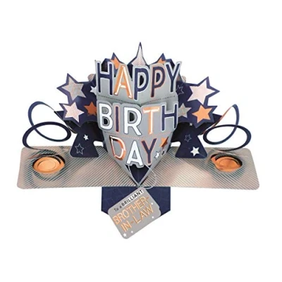 Image of Brilliant Brother in Law Happy Birthday Pop Up Greeting Card Second Nature Cards POP198MC02