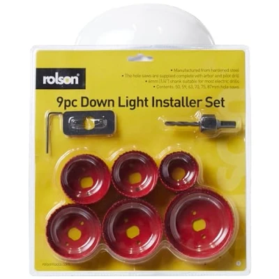 Image of Rolson 58143 9 pc Down Light Installers Set
