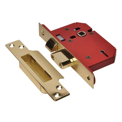 Image of Union StrongBOLT 2205S 5 Lever Mortice Sashlock Polished Brass 81mm 3in Visi UNNY2205PB30