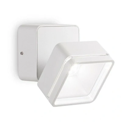 Image of Omega Square Single Spotlight White IP54 4000K