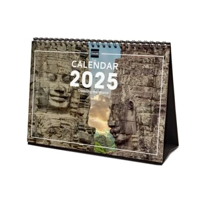 Image of Finocam International 2025 Desktop Photo Calendar Month View January December (12 months) Traveling