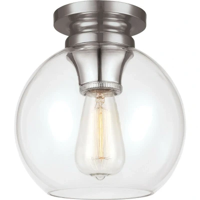 Image of Tabby 1 Light Flush Light, Polished Nickel