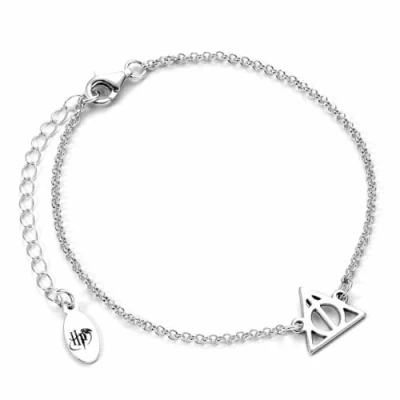 Image of Harry Potter Sterling Silver Deathly Hallows Charm Bracelet