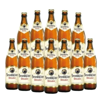 Image of Benediktner German Weissbier Wheat Beer 500ml Bottle 5.4% ABV (12 Pack)