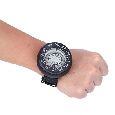 Image of TOPINCN Wrist Diving Compass, Waterproof Scuba Compass Outdoor Sports Military Survival Emergency Tool for Hiking Camping Boating