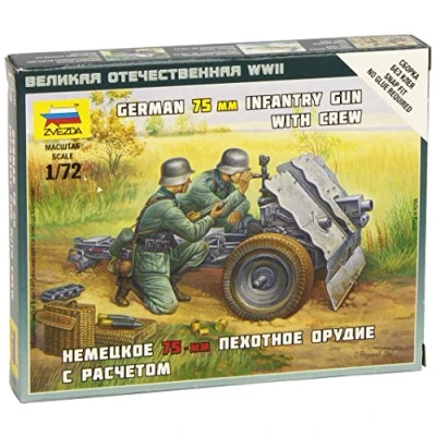 Image of Zvezda Z6156 Model Making Figure Canon 75 mm German