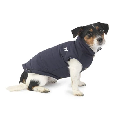 Image of House of Paws Navy Fleece Lined Gilet, Small