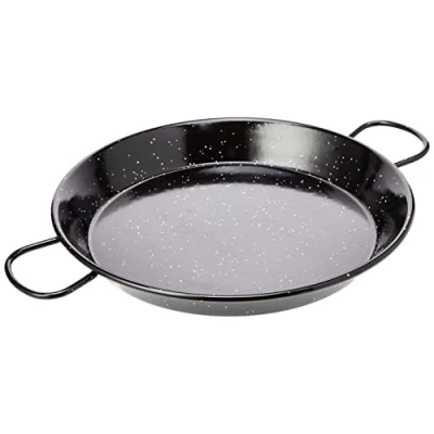 Image of Vaello La Valenciana Enamelled Steel Induction Paella Pan, 32 Cm, Black