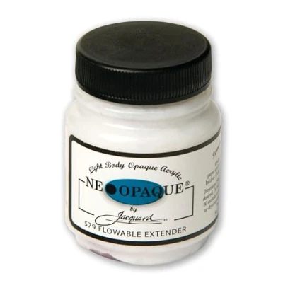 Image of Jacquard Neopaque Flowable Extender and Topcoat for Lumiere Acrylic Paint 2.25 oz
