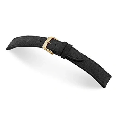 Image of RIOS1931 Franklin 22mm Vintage Velour Classic Watch Strap Handmade in Germany Black