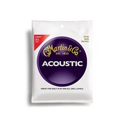 Image of C.F Martin Guitar Original Acoustic M140 80/20 Bronze Strings Light, Light ( 12 54 )