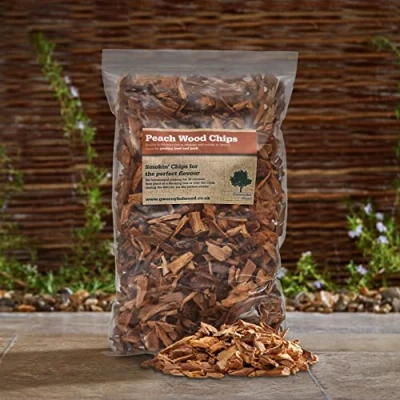 Image of Peach BBQ Smoking/Smoker Wood Chips 3 Litre (24 Great Flavours available 100% Natural with nothing added) (Peach)
