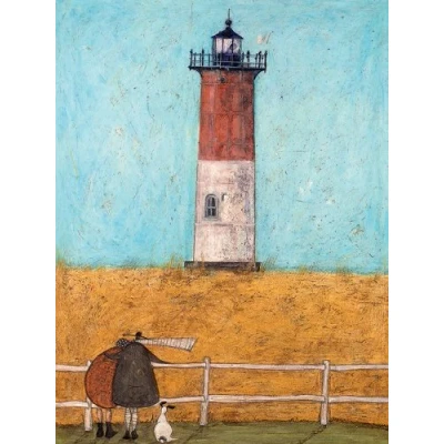 Image of Pyramid International Sam Toft Feeling The Love At Nauset Light Canvas Print, Cotton, Multi Colour, 1.8 x 30 40 cm