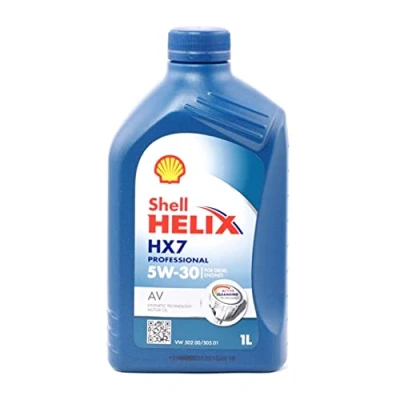 Image of Shell 550040362 Helix HX7 AV 5W 30 Pro Passenger Car Motor Oil, 1L