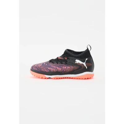 Image of Puma Future 8 Match Unisex Moulded stud football boots for kids, Size: 3.5, Black/white/glowing red Textile/synthetics