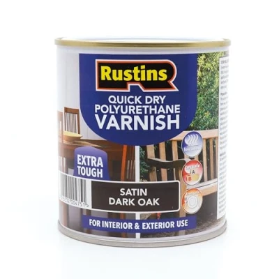 Image of QD Poly Varnish Satin Dark Oak 2.5ltr