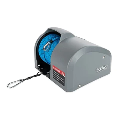 Image of TRAC Outdoor Products Angler 30 AutoDeploy G3 Electric Anchor Winch Anchors Up to lb. Includes 100 feet of Pre Wound Rope with Use (69004), Gray, Normal