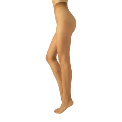 Image of SUMMER TIGHTS SUPER SHEER WITH FINE YARN INVISIBLE 8 DEN SUNKISS, NATURAL TAN S M L MADE IN ITALY (M, TAN)