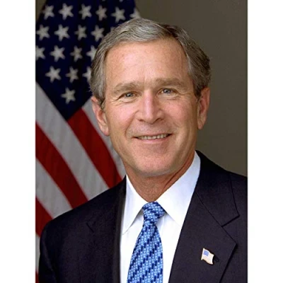Image of Artery8 Draper Portrait US President George Walker Bush Photo Large Wall Art Poster Print Thick Paper 18X24 Inch
