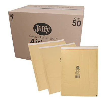 Image of AB Tools 50pk Genuine Gold Jiffy Bag Airkraft Bubble Padded Mail Envelope Size 7