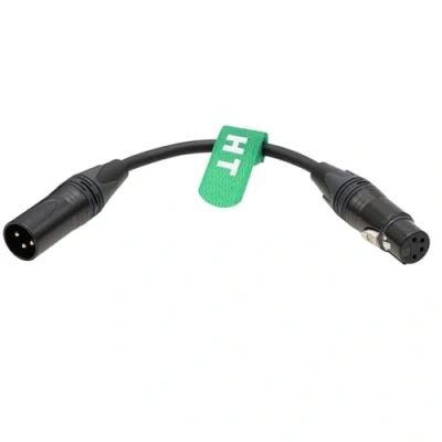 Image of HangTon XLR 4 Pin Female to 3 Male Power Cable Adapter for Battery ARRI Alexa RED Canon Sony Camera Light 24V 20cm