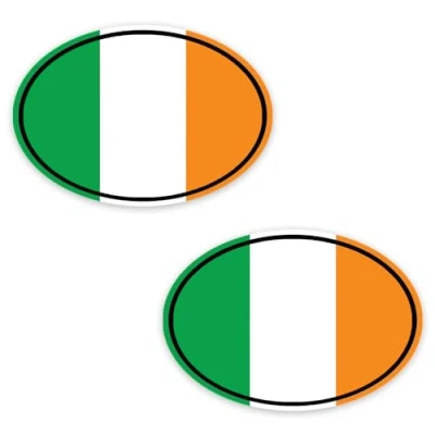 Image of Biomar Labs 2 x Vinyl Sticker Ireland Irish Flag Decal Car Motorcycle Bicycle Window PC Laptop Tuning B 202