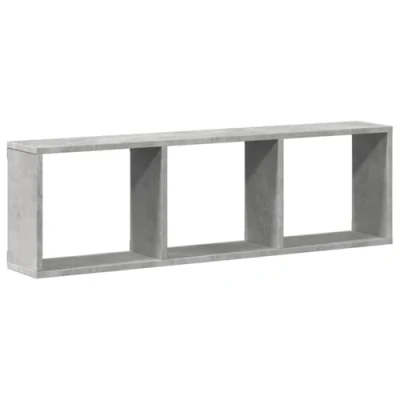 Image of vidaXL Wall Cabinet 100x16x30 cm Concrete Grey Engineered Wood