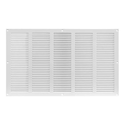 Image of 500x300mm (20x12&quot;) White Ventilation Grille Insect Protection Exhaust Air Supply Metal