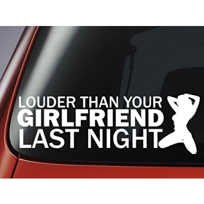 Image of LEVEL 33 LTD &#039;Louder Than Your Girlfriend Last Night&#039; Vinyl Decal Car Window Sticker, Bumper Sticker