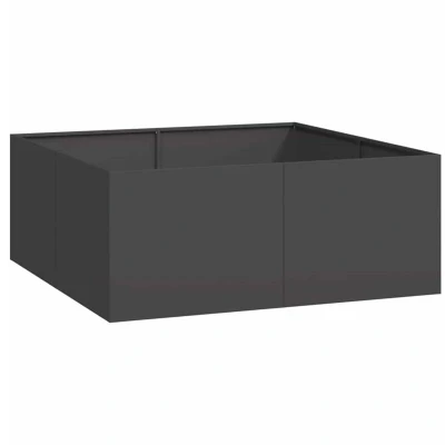 Image of vidaXL Planter Black 100x100x40 cm Steel