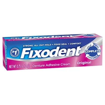 Image of Fixodent Denture Adhesive Cream Original Strong And Long Hold 21g