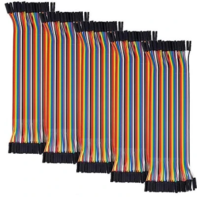 Image of AZDelivery Breadboard Jumper Wire Cable 40 Pin Female to F2F Ribbon Cables compatible Arduino and Raspberry Pi Including E Book! (Pack of 5)