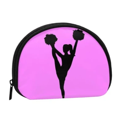 Image of Cheerleader Coin Purse Shell Mini Pouch Wallet Change Bag for Women Girls Kids