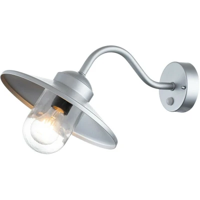 Image of Klampenborg Outdoor Dome Wall Lamp Silver, IP44