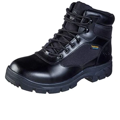Image of Skechers Men&#039;s Wascana Benen Industrial Boot, Black Leather W Textile, 11 UK