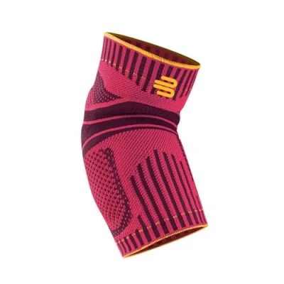 Image of BAUERFEIND 1 x Unisex Elbow Sports Support Brace Right Left Hand For Ball Kickback Athletics Stability XS Pink 92g
