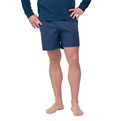 Image of greenjama Men&#039;s Pyjama Shorts Bottoms, Ultramarine, M