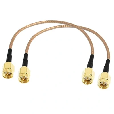 Image of TengKo 2 Pack SMA Male to Connector Extension Cable RG316 Antenna For WiFi Wireless Pigtail Jumper Low Loss Patch Lead SDR Devices Baofeng FPV FCC Emissions Testing