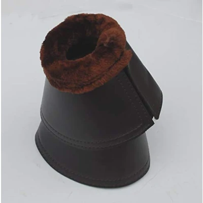 Image of Rhinegold Fleece Trim Neoprene Over Reach Boots L Brn/Brn