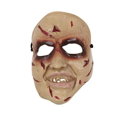 Image of Bristol Novelty BM521 Horror Smiling Face Mask 1 Piece Multicoloured One Size Adult PVC, Unisex, Beige