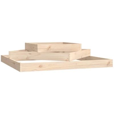 Image of vidaXL Planter 112x112x27 cm Solid Wood Pine