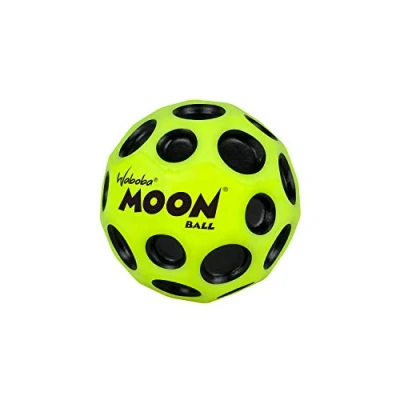 Image of Waboba Moon Ball Bounces Out of This World Original Patented Design Craters Make Pop Sounds When It Hits The Ground Easy to Grip, Colour Yellow, 70 x 67 mm